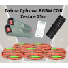 Zestaw 25mb Taśma LED COB RGBW Ciepła Cyfrowa DIGITAL Magic 784ch/m 24V 20W/m IP20, Pilot C9, Sterownik SPIW5